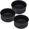 E-far 6 x 3 Inch Cake Pan Set of 3, Deep Stainless Steel Round Cake Pans for Baking Birthday Wedding Cakes