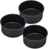 E-far 6 x 3 Inch Cake Pan Set of 3, Deep Stainless Steel Round Cake Pans for Baking Birthday Wedding Cakes