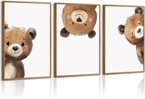 Lwoztra Bear Nursery Wall Art Decor Kids Canvas Poster Baby Boy Nursery Wall
