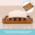 2PCS Self Draining Soap Dishes by HTB, Teak Wood Soap Holder, Soap Saver for Shower, Bathroom, Bath Tub, Kitchen