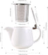 Ceramic Teapot With Stainless Steel Infuser For Loose Tea And Blooming Tea, Heat Resistant Ceramic Tea Pot And Tea Kettle, Perfect Tea Maker, White Teapot 500ml/17oz