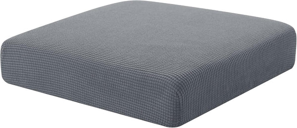 Hokway Stretch Cushion Covers, Light Grey Sofa Seat Cushion Slipcover Protector for Couch