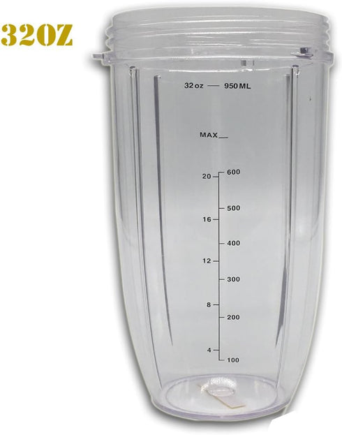 JOYSATR 32oz Cup with Flip Top To-Go Lid & Blade Replacement Set for NutriBullet Blender