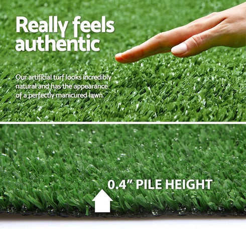0.4 Inch 3FTX10FT Artificial Grass Turf Synthetic Grass Mat Fake Grass Indoor Outdoor Rug Grass Carpet Custom Sized
