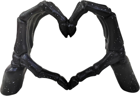 Skeleton Hands Statue,Heart Hands Sculpture,Hand Gesture Desk Statues Love Ornaments,Heart Shape Finger