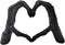 Skeleton Hands Statue,Heart Hands Sculpture,Hand Gesture Desk Statues Love Ornaments,Heart Shape Finger