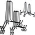 6PCS Black Iron Plate Stands for Display, 3 Sizes 4, 6, 8 Inch, Mini Easel Holders for Frame, Book, Card