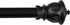 Kenney Kiera Crown Adjustable Curtain Rod, 28 to 48 Inches, Extendable Set, Matte Black