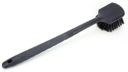 SPARTA 40501EC03 Plastic Large Scrub Brush, Kitchen Utility Brush with Long Handle for Cleaning, 20 Inches, Black