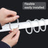Qulable 24 pcs Shower Curtain Rings, Plastic C-Shaped Hooks for Bathroom Shower Window Rod