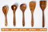 Wooden Kitchen Utensils Set, 5 PCs Natural Acacia Spurtle Set for Non-stick Pan, Ladle, Wok Spatulas, Salad Fork