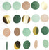 NICROLANDEE 3 Pack Sage Green Dots Paper Garland String Hanging Backdrop for Wedding Party, Baby Shower, Birthday,