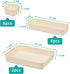 Backerysupply Set of 12 Beige Plastic Desk Drawer Organizers, Makeup Bathroom Office Kitchen Vanity Storage Box