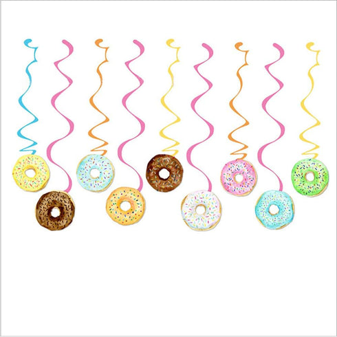 30Ct Donuts Party Supplies - Hanging Swirl Decorations for Kids, Home, Classroom, Baby Shower, Birthday