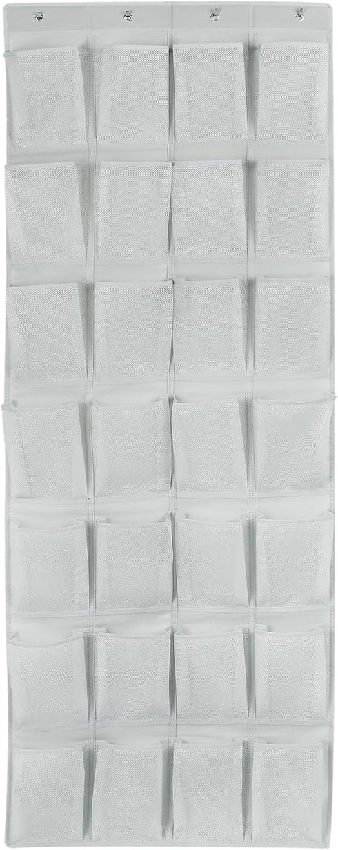 GOMAJI 28 Large Pockets Over the Door Shoe Organizer with 4 Hooks