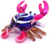 Crab Tiny Micro Figurine Hand Blown Glass Art Animals Collectible Gift Home Dcor (Blue Pink)