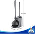 1 Set MR.SIGA Toilet Plunger and Bowl Brush Combo for Bathroom Cleaning, Gray