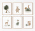 Joocrise Set 6 8x10 Inch Woodland Nursery Wall Art Decor of Animal Canvas Wall Decor Pictures Baby Room Neutral Wall