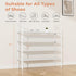 4 Closet 5 LANTEFUL Tier Shoe Rack for Shoe Organizer with Hooks, Long Shoe Shelf Storage for Shoe and Boot Stackable