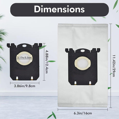 Replacement S Bag Compatible for Electrolux S-Bag Classic Vacuum, Models EL200F EL8500 EL202G EL6985 EL6988 EL6989