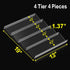 19 x 13 Inches Spice Drawer Organizer, 4 Tier Clear Acrylic Expandable In-Drawer Seasoning Jars Rack for Kitchen