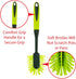 Pine-Sol Long Handle Dish Brush - Soft Bristle Kitchen Scrubber Safe for Non-Stick Cookware, Oblong