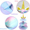 3 Tier Unicorn Cupcake Stand, Pink Purple Cardboard Cake Stand for Birthday Baby Shower Party Decorations