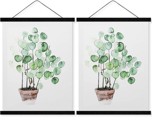 Magnetic Poster Hanger Frame for 16x20 16x24 16x22 Movie Music Posters - Black Wood Picture Frames for Large Canvas