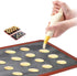 Perforated Silicone Baking Mats, 2 PCS Eclair Mat for Half Sheet, Perfect for Cookies, Macarons, Bread, 11.8"x 15.7"
