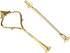 Cake Cupcake Tray Stand Handle, 2-Tiers Crown-Gold Fruit Plate Hardware Fitting Holder