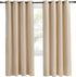 NICETOWN Room Darkening Biscotti Beige Curtain, 55x78 inches, 1 Piece, Modern Design Light Reducing & Privacy Protection Short Window Drape/Drapery for Kid's Room by NICETOWN