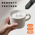 15-Second Handheld Milk Frother with Cover- Silent Drink Mixer, Travel-Ready with ABS Sleeve, Battery-Powered