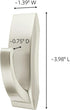 Command Modern Reflections Large Metal Bath Hook, Satin Nickel, 1-Hook
