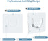 Adhesive Shower Rod Holders, Tension Rod Invisible Holders, No Drilling, Waterproof, Max Load 22 lbs, 4 Pieces