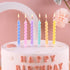 PHD CAKE 36-Count Rainbow Spiral Birthday Candles with Holders - Party Candles for Cake
