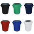 YOUR CHAIR COVERS - 32 Gallon Stretch Spandex Fitted Trash Can Cover - Black