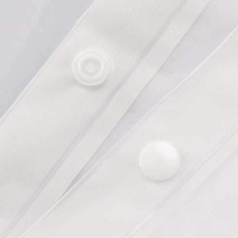 River Dream 2 Pack Snap in Shower Curtain Liner Replacements, 70 x 54, White, with Magnets, Removable Plastic(PEVA)