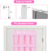 MISSLO Kids Over the Door Shoe Organizer, Pink Hanging Rack with 28 Pockets for Baby Toddler Room Decor