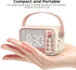 Retro Bluetooth Speaker, Vintage Portable Wireless Speakers with Alarm Clock, Bluetooth 5.0, Loud Volume, Beige White