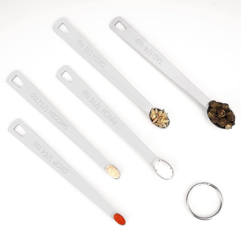 Mini Measuring Spoon Set, Heavy Duty Stainless Steel for Cooking and Baking, Fits in Spice Jar
