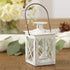 Kate Aspen Vintage Tea Light Candle Holders - Luminous Metal Mini Lantern, Distressed White
