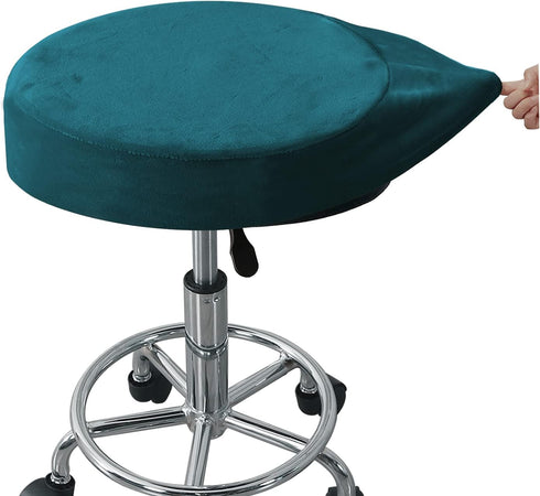 GAMUKAI 2 Pack 12"-14", Counter, Round Bar Stool Covers Stretchable Round Vanity Stool Cover, Fits Diameter Elastic Hem