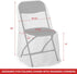 Lann's Linens 10 pcs White Polyester Folding Chair Covers for Wedding, Party, Banquet