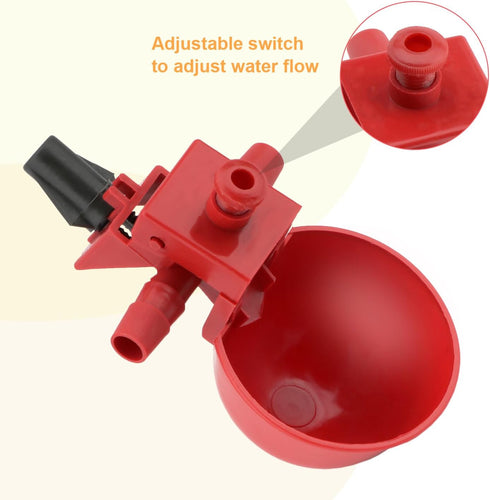 10PCS Wontee Chicken Waterer Cups Automatic Poultry Water Feeder for Chicks Turkeys Ducks Goose Quail
