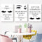 Beauty Salon Wall Decor - Eyelashes Guide Poster, Makeup Wall Art for Teen Girls, 16x24x3 inch