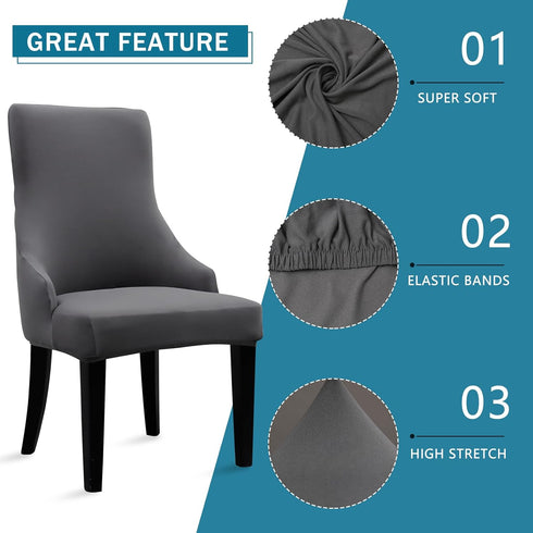 Liykimt Stretch Wingback Side Chair Slipcover-Accent Chair Cover Slipcover with Arm,Washable Upholstered Arm Dining