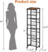 8 8-16 Closet Tier Rotating Vertical Shoe Rack Tower, Wooden Tall Shoe Storage Organizer with Hooks, Sturdy Metal