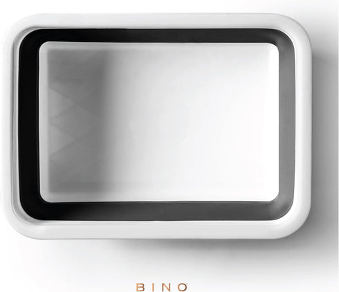 BINO Collapsible Wash Basin - White | Portable Dish Tub | Kitchen | Camping | Sink | Home Essentials | Baby Travel |