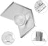 2 MerryNine Crystal Book Ends with Crystal Ball, Pcs Clear L Shape Non Skid Sturdy Crystal Decorative Bookends
