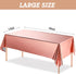 Tatuo 3 Pieces Foil Party Rectangular Table Covers, 54 x 108 Inch Shiny Plastic Waterproof Tablecloth for Wedding